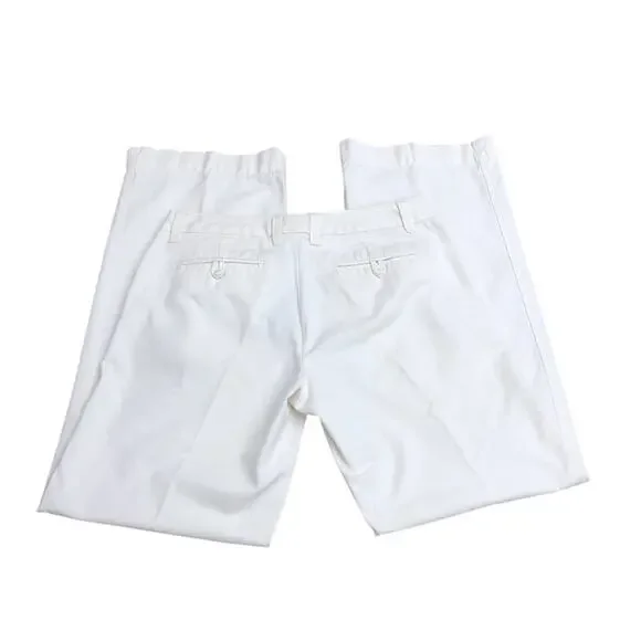 Gap Original White Khaki Original Boy Cut Wide Leg Distressed Trouser Style Pant - Picture 8 of 16